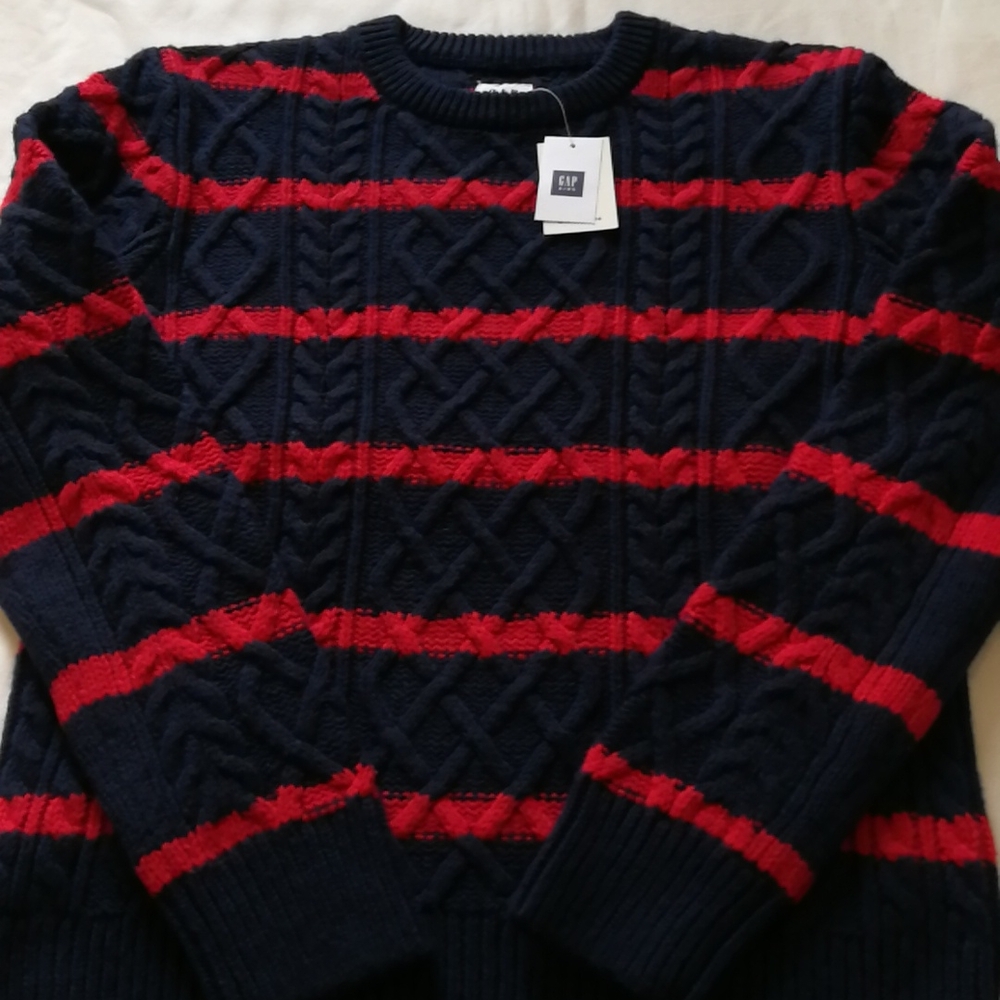 Boy12 GAPkids Navy Cable Sweater